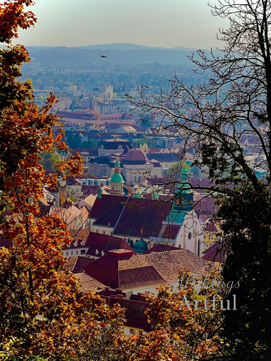 Autumn Over Graz | Innsbruck Austria Old Town Baroque Architecture | Printable Wall Art