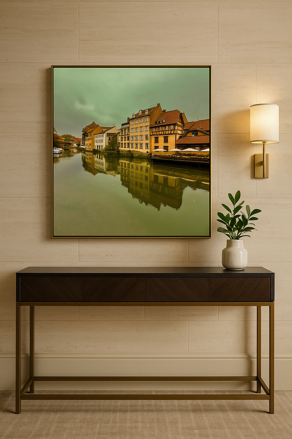 Canal in Colmar | Strasbourg France Colorful Reflections | Printable Wall Art
