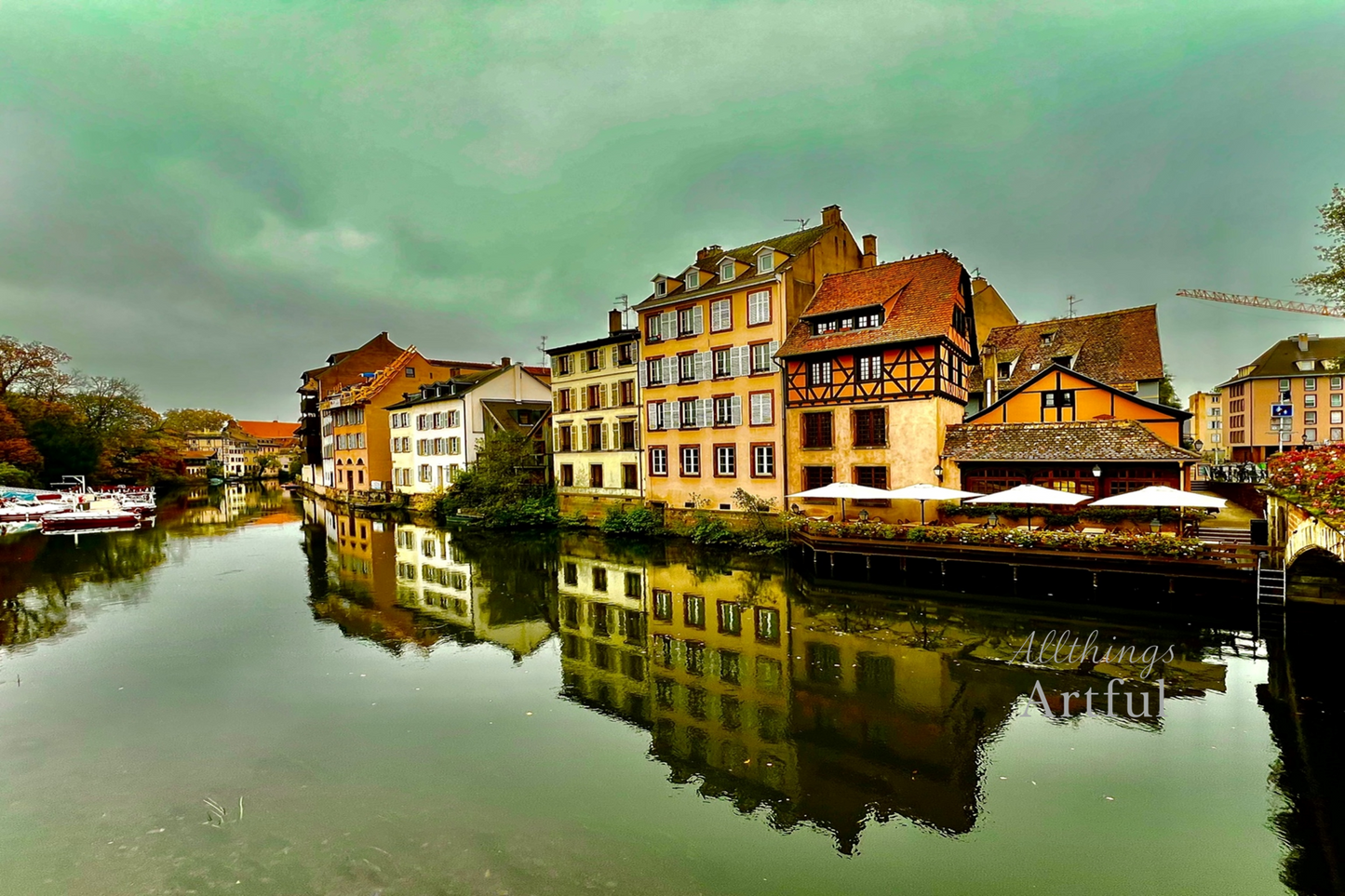 Canal in Colmar | Strasbourg France Colorful Reflections | Printable Wall Art