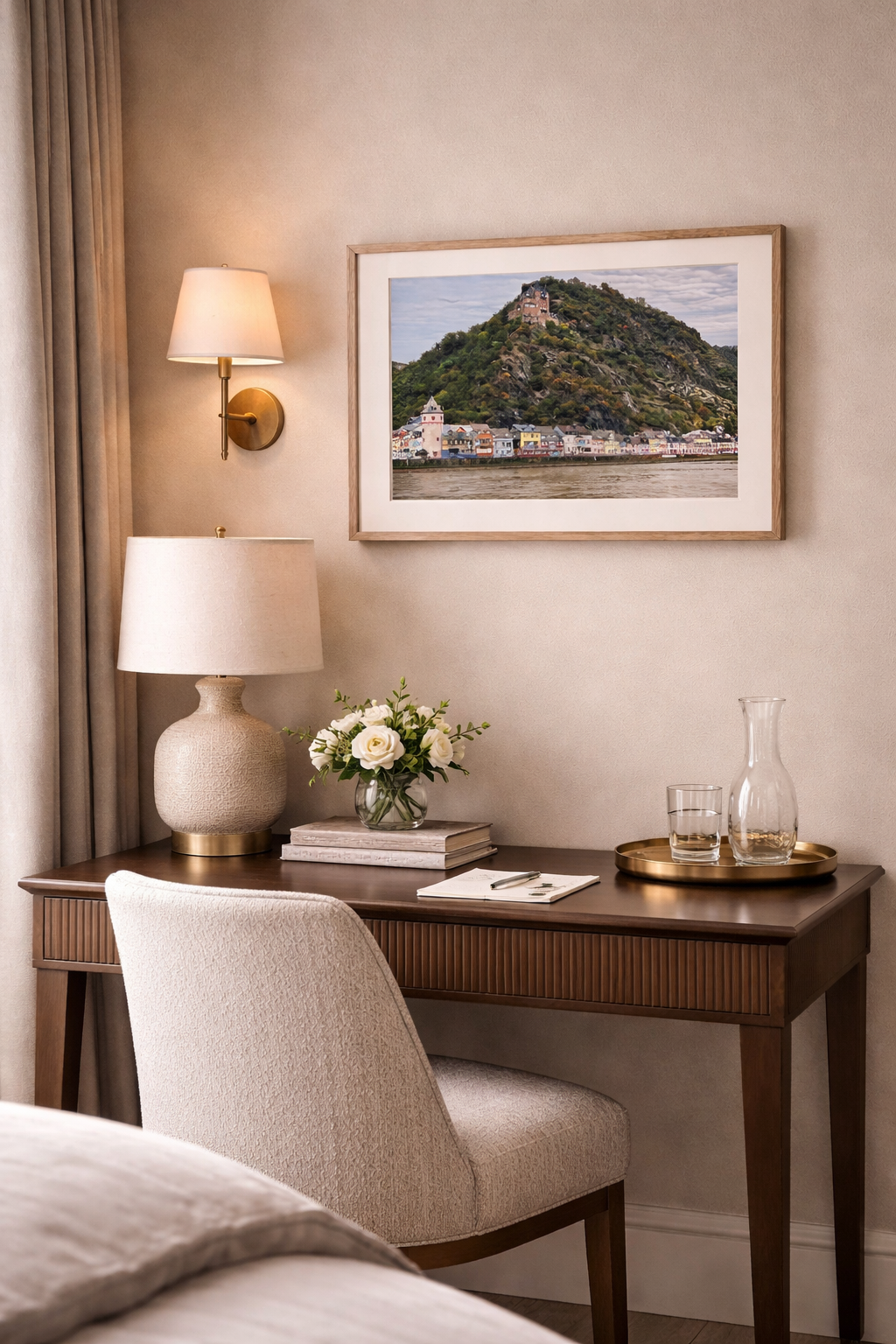Castle Above the Village - Romance on the Rhine | Germany Burg Katz | Printable Wall Art