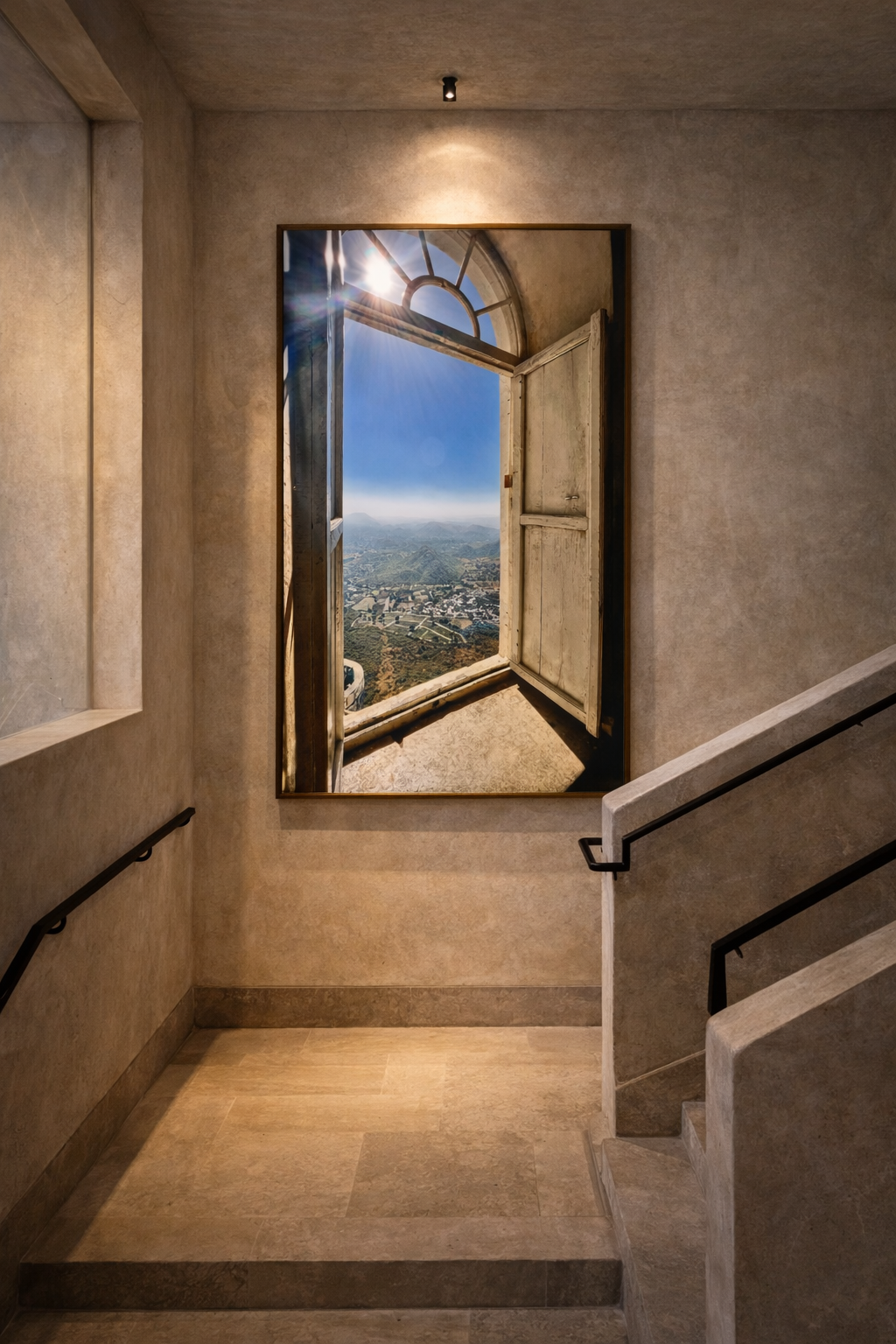 Doorway to the World | Udaipur India Mountain Vista Window View | Printable Wall Art