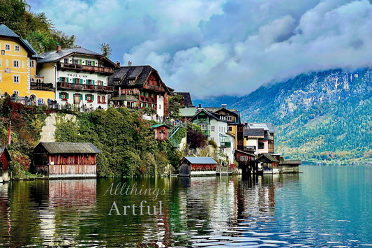 Hallstatt Dreams - Beyond the Hills  | Landscape Wall Art | Printable Wall Art