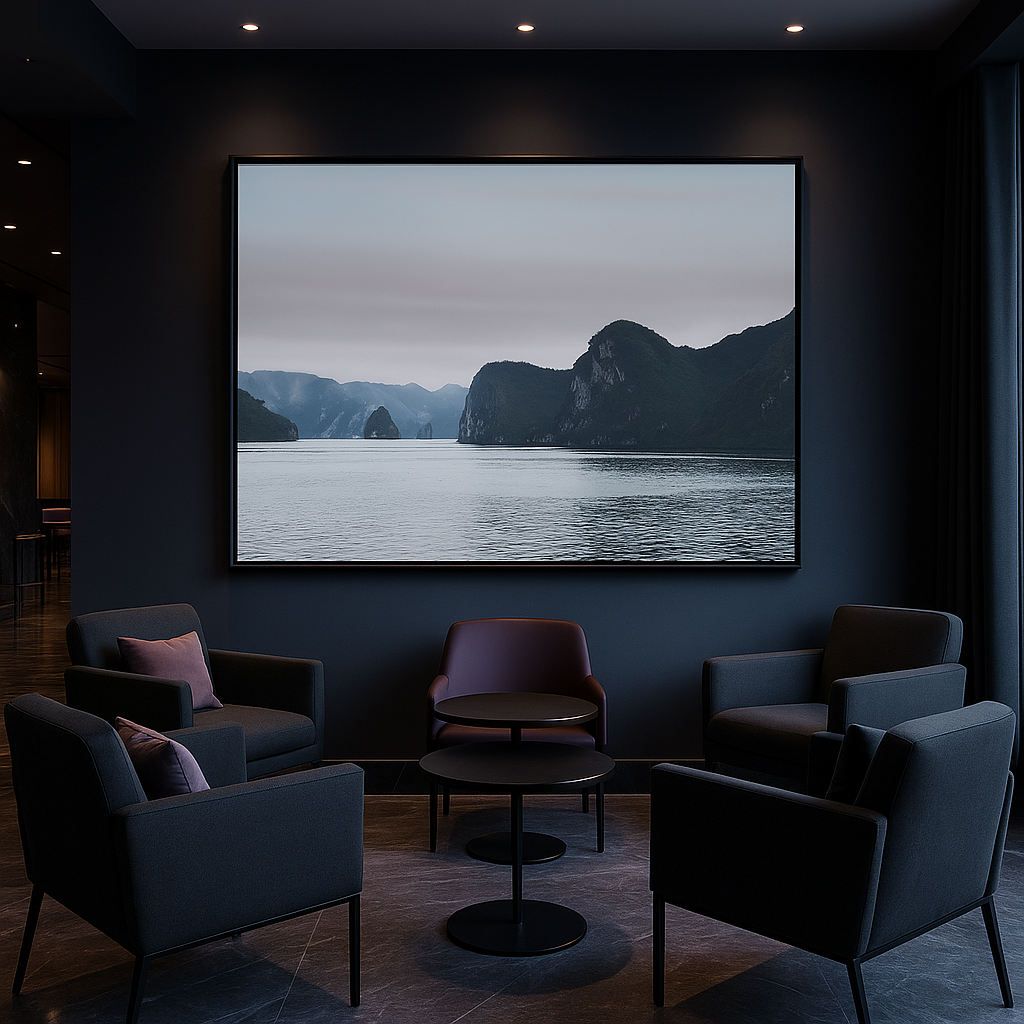 Misty Ha Long Bay Layers | Vietnam Limestone Karsts Seascape | Printable Wall Art