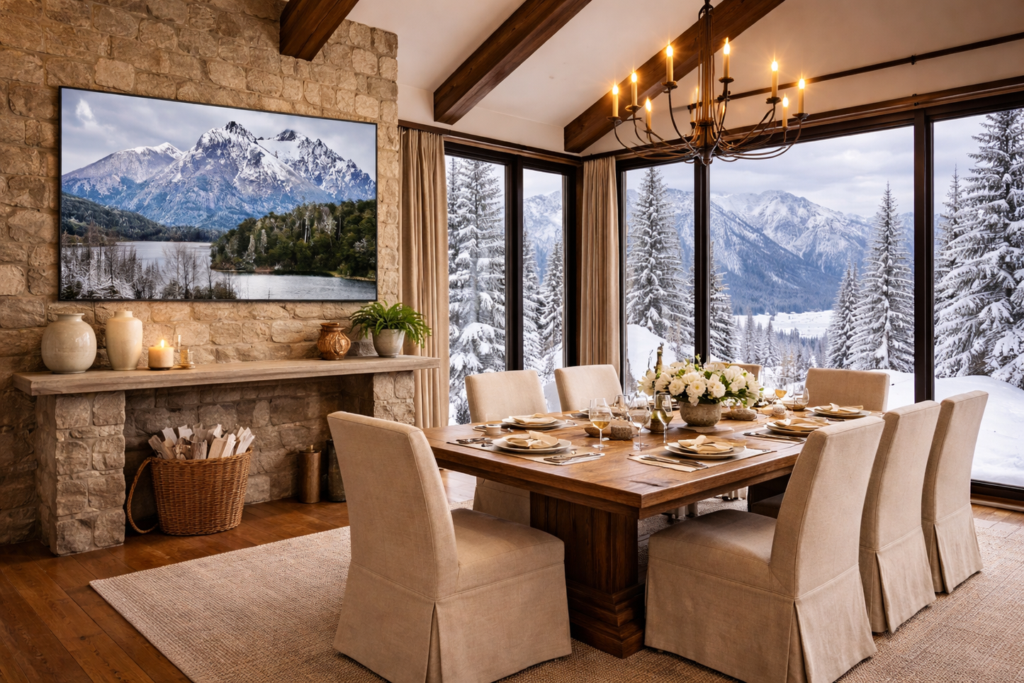 Majestic Peaks and Pines | San Carlos de Bariloche Argentina Patagonia Mountains | Printable Wall Art