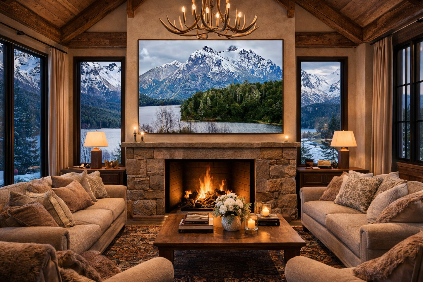 Majestic Peaks and Pines | San Carlos de Bariloche Argentina Patagonia Mountains | Printable Wall Art