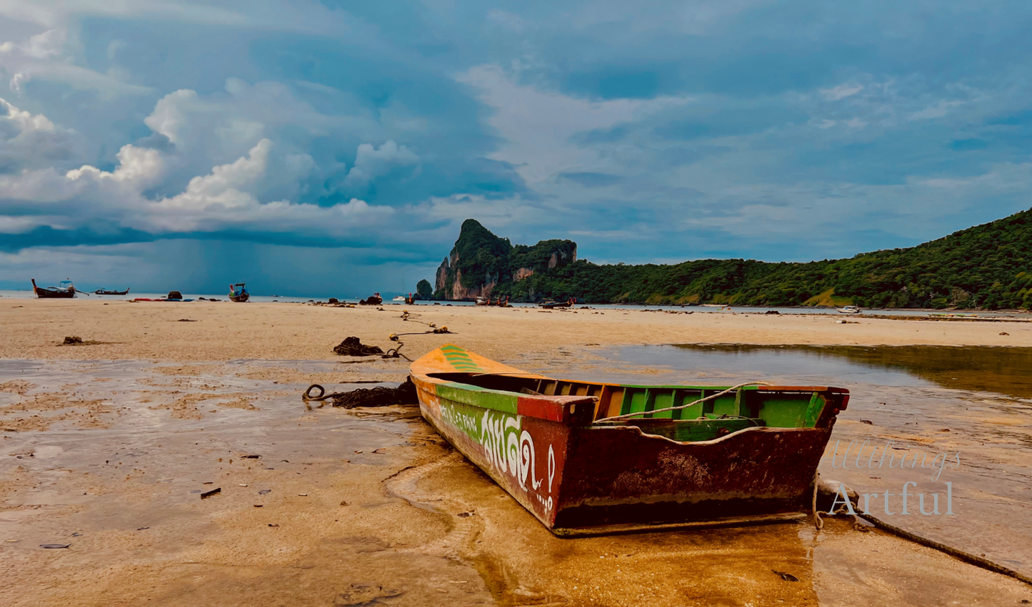 Waiting for the Tide | Ko Phi Phi Don Thailand Dramatic Seascape | Printable Wall Art