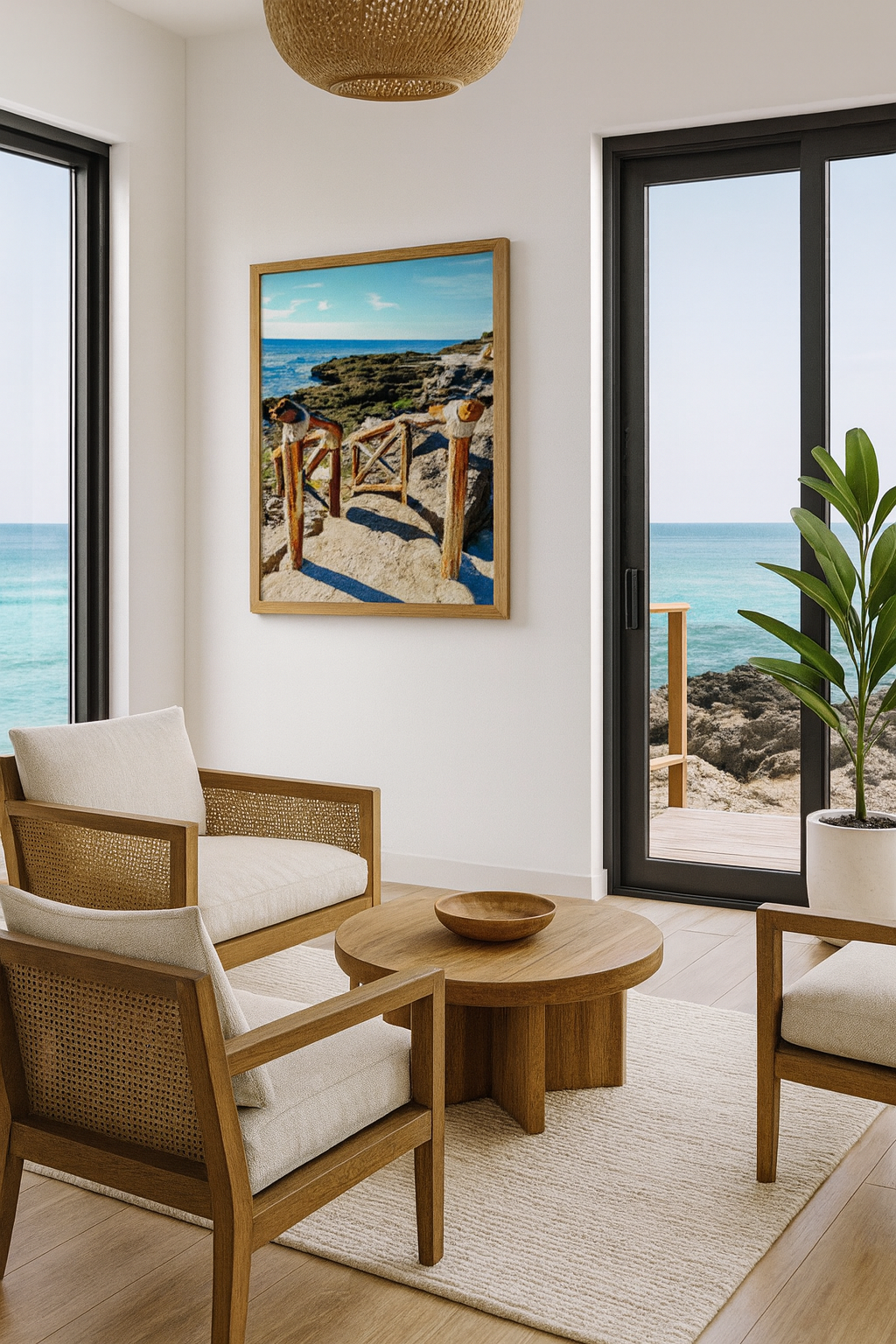 Rugged Coast Descent | Quintana Roo Mexico Rocky Ocean Shores | Printable Wall Art