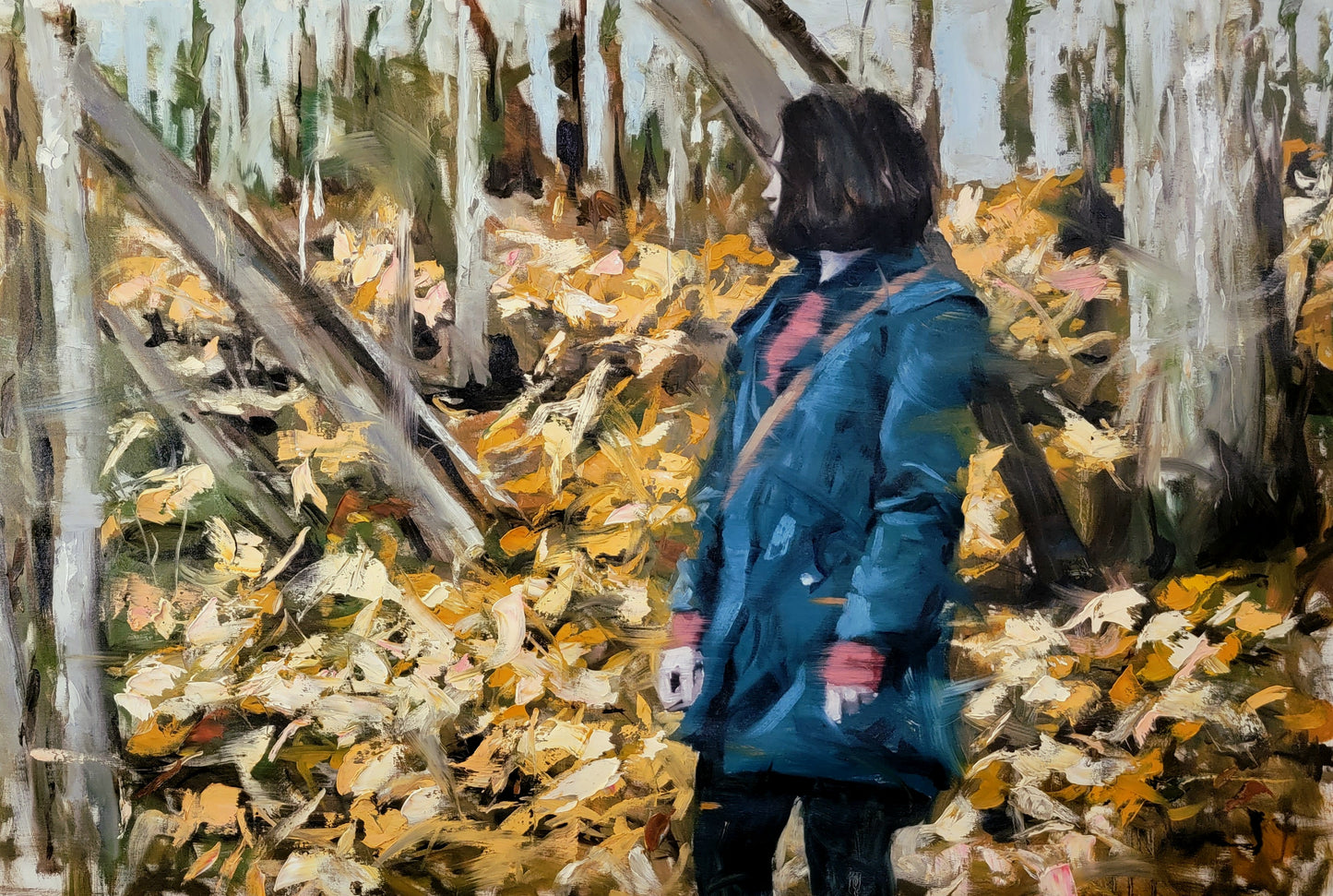 The Blue Coat | 33" x 50" Original oil on canvas
