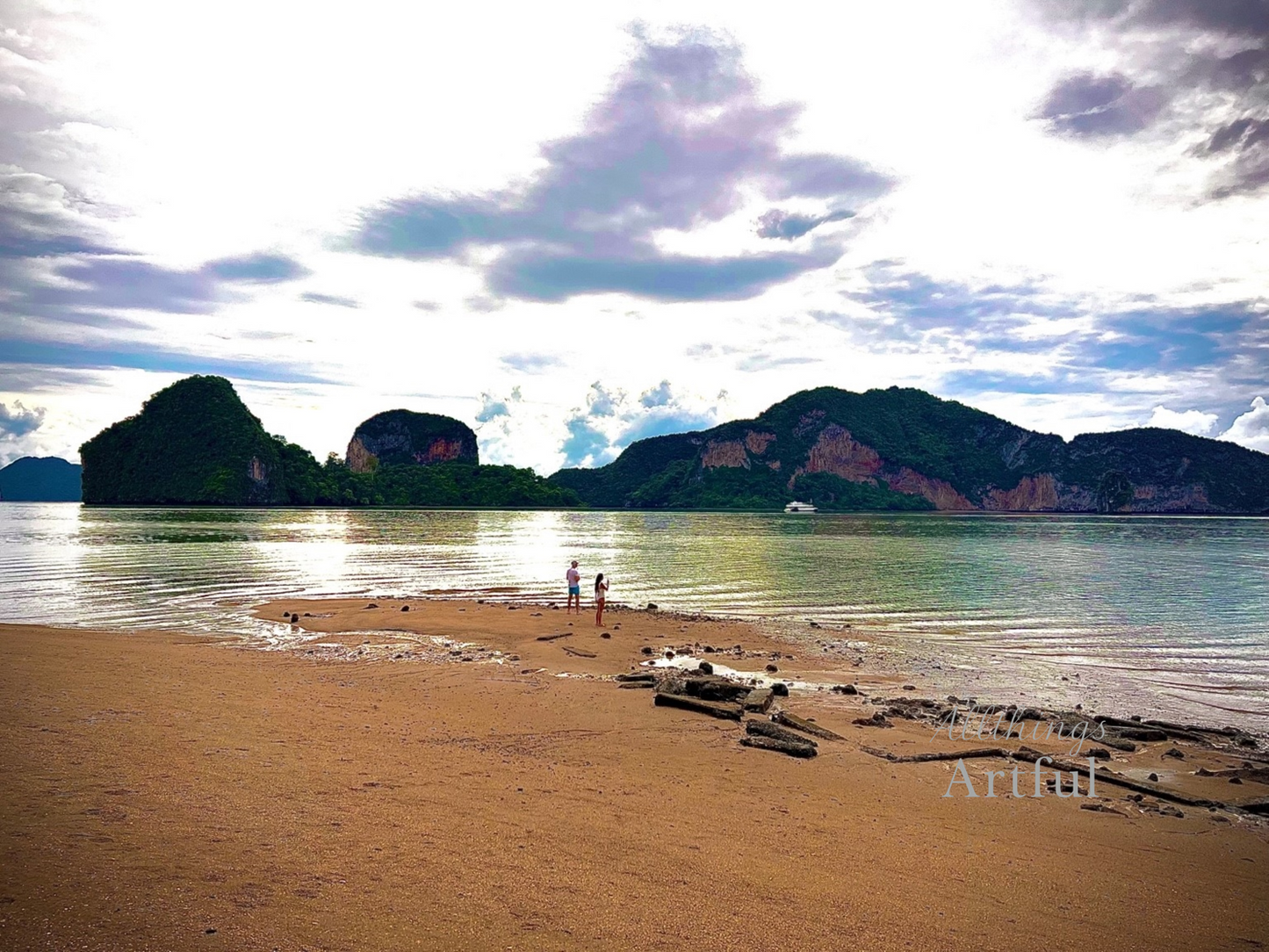 Tidal Stroll | Ao Phang Nga Thailand Beach Figures Seascape | Printable Wall Art