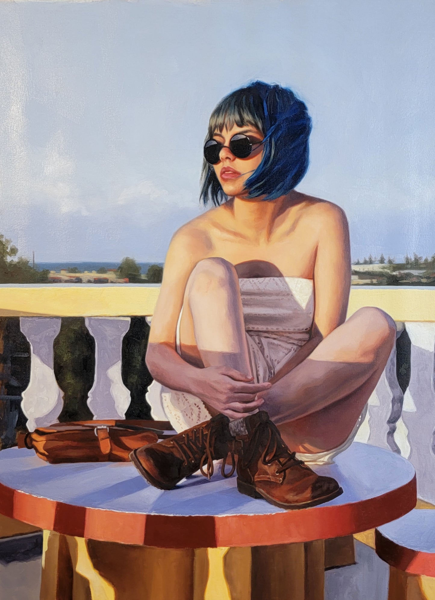 Villa Rosa | 42" x 32" Original oil on canvas