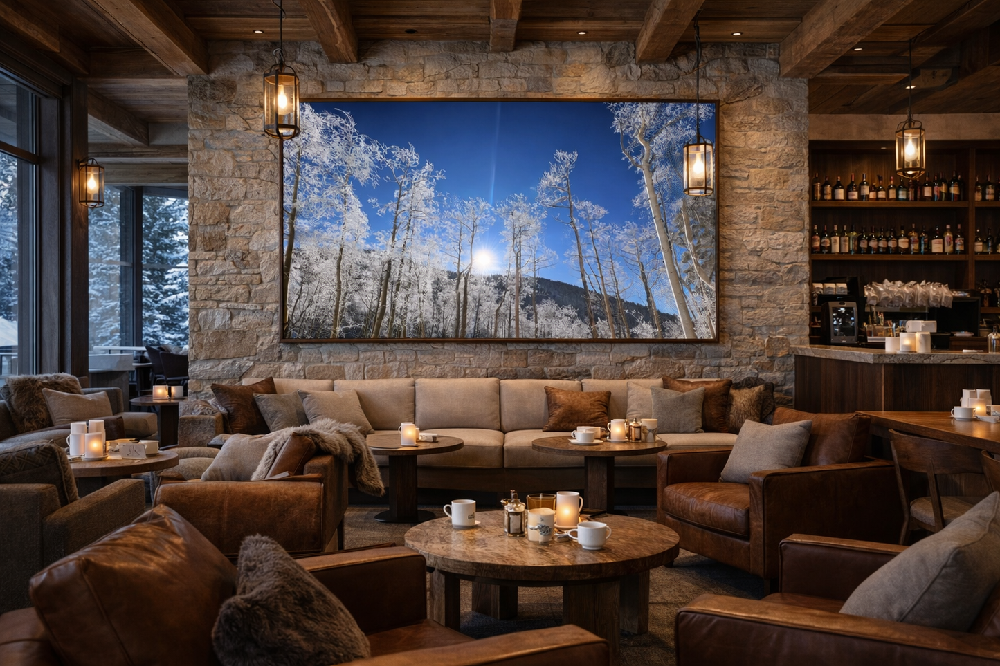 Winter Halo | Santa Fe New Mexico Frosted Aspen Trees | Printable Wall Art