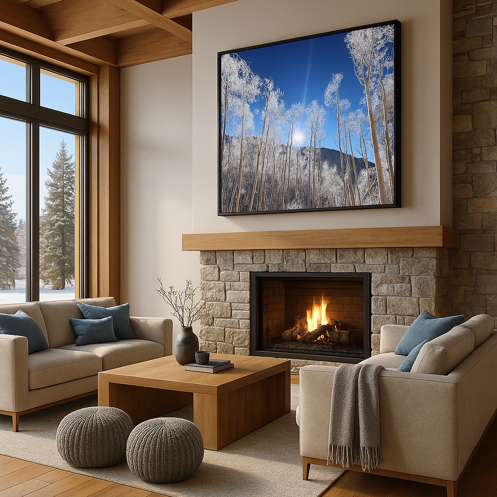 Winter Halo | Santa Fe New Mexico Frosted Aspen Trees | Printable Wall Art